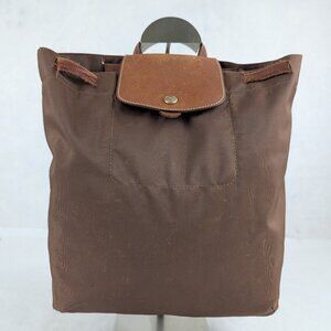Longchamp Paris Nylon Bag Brown Backpack – Authentic Le Pliage, Ready to Ship!